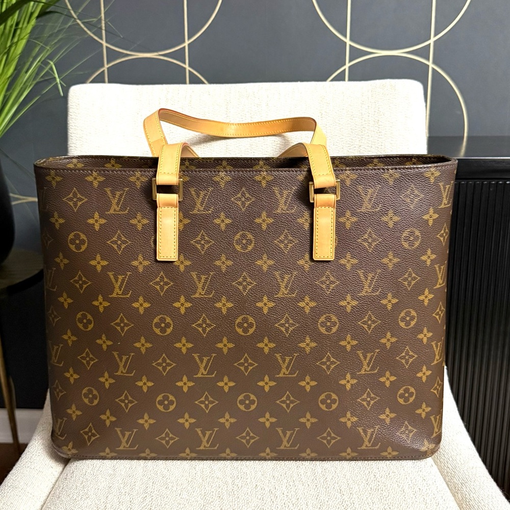 Authentic Louis Vuitton Luco tote bag M51155 brown monogram LV canvas large - Picture 2 of 16